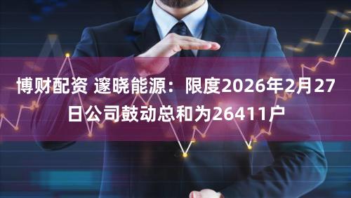 博财配资 邃晓能源：限度2026年2月27日公司鼓动总和为26411户